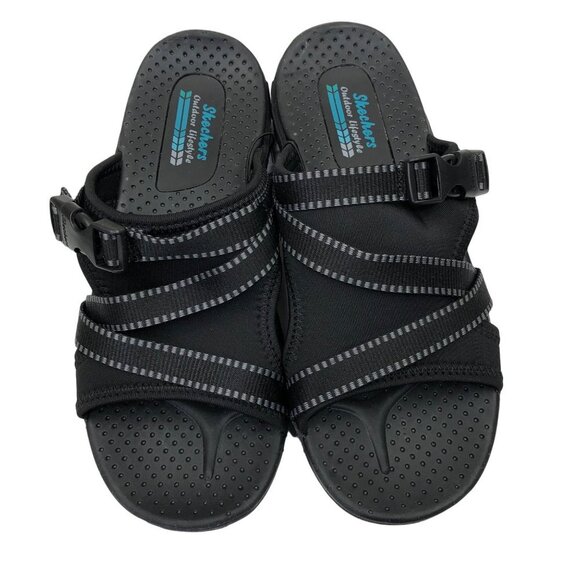 Skechers Black Ladies Perfect Planning Slide size 7 nwt‎ - Picture 1 of 10
